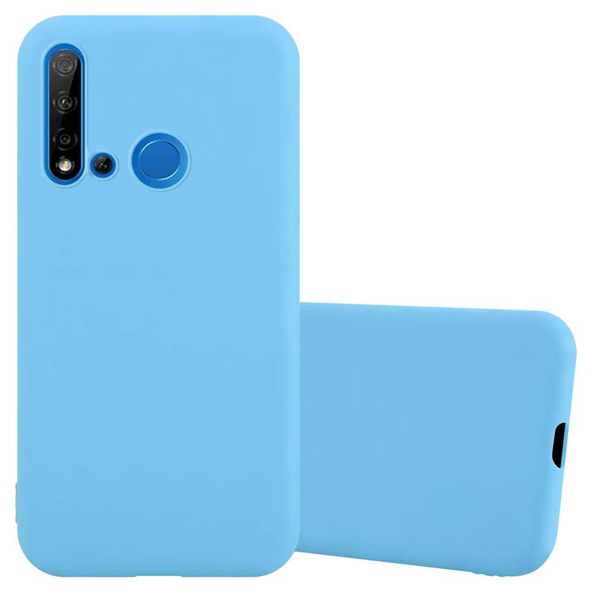 Cadorabo Hülle für Huawei NOVA 5i / P20 LITE 2019 Schutzhülle in Blau Handyhülle TPU Silikon Etui Case Cover