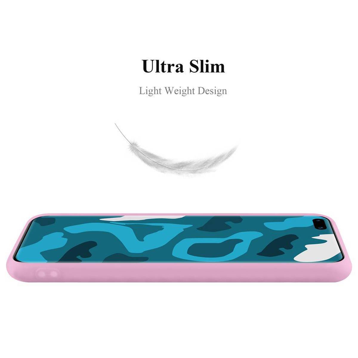 Cadorabo Hülle für Huawei P40 Schutzhülle in Rosa Handyhülle TPU Silikon Etui Case Cover