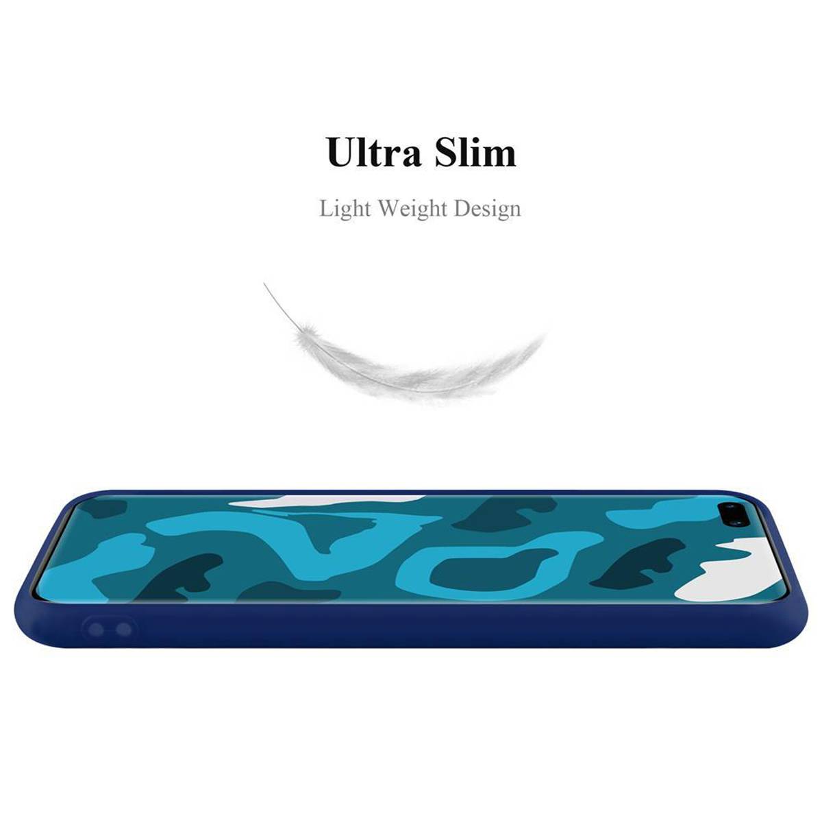 Cadorabo Hülle für Huawei P40 Schutzhülle in Blau Handyhülle TPU Silikon Etui Case Cover