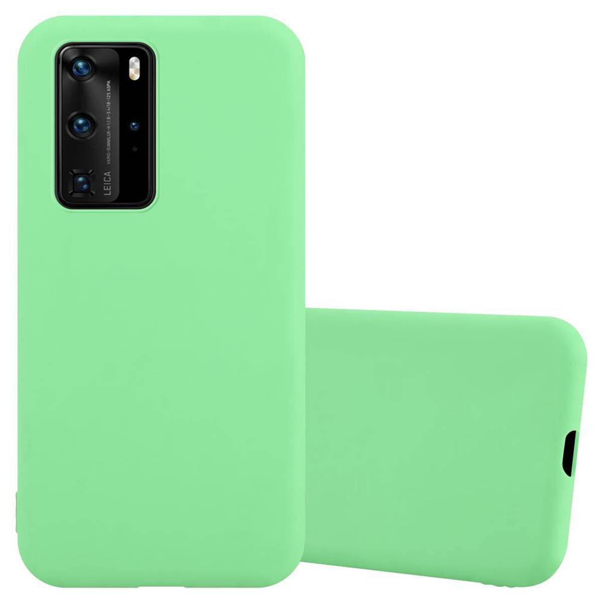 Cadorabo Hülle für Huawei P40 PRO / P40 PRO+ Schutzhülle in Grün Handyhülle TPU Silikon Etui Case Cover