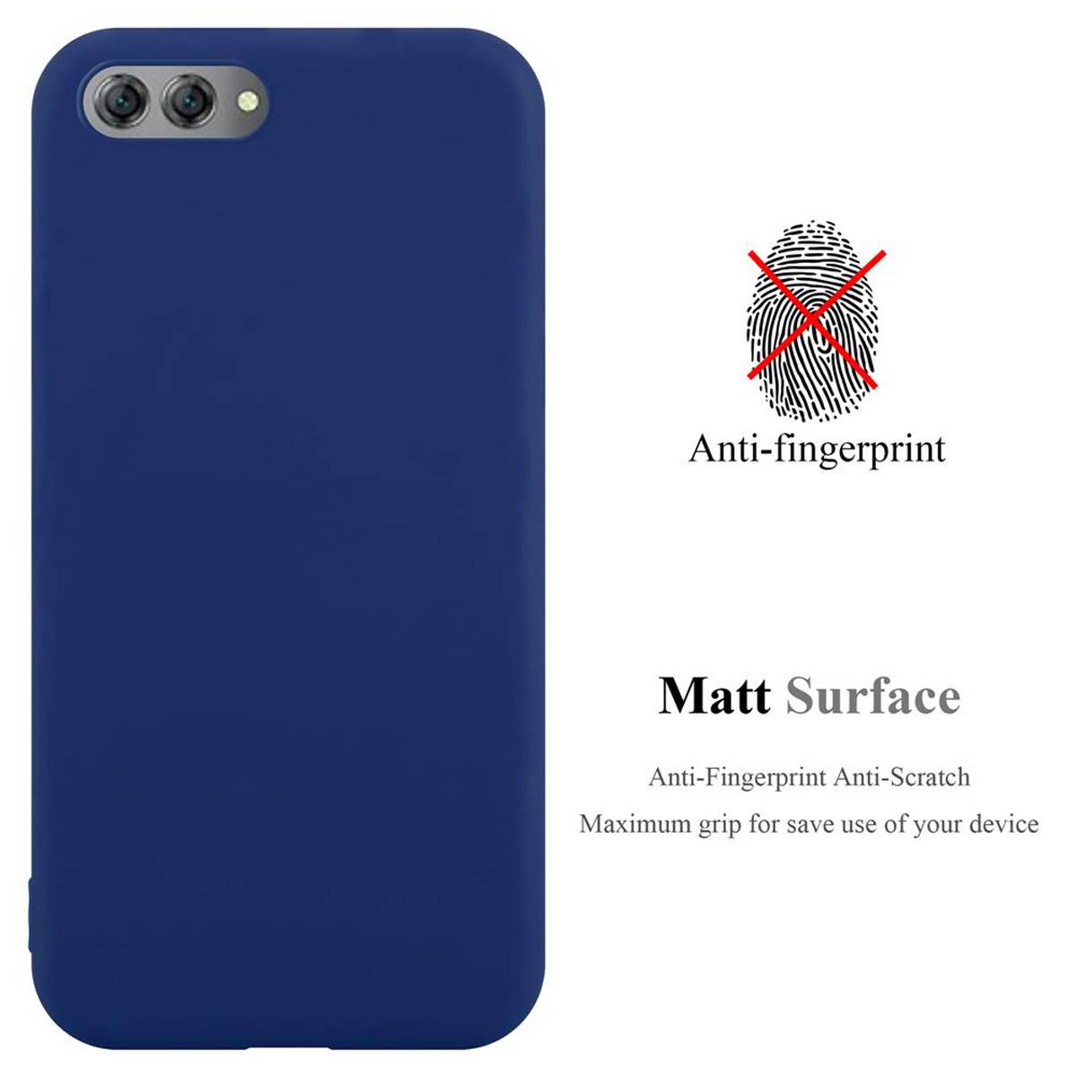 Cadorabo Hülle für Huawei NOVA 2s Schutzhülle in Blau Handyhülle TPU Silikon Etui Case Cover