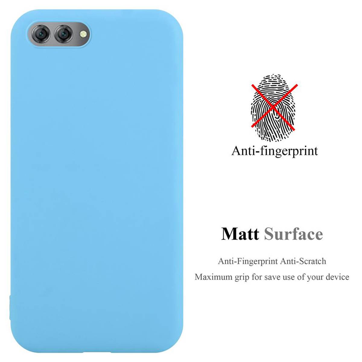Cadorabo Hülle für Huawei NOVA 2s Schutzhülle in Blau Handyhülle TPU Silikon Etui Case Cover