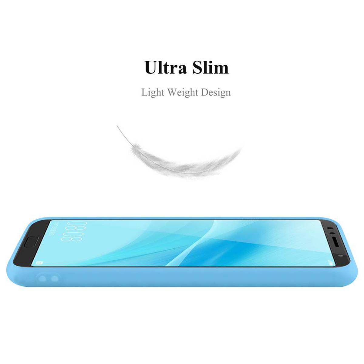 Cadorabo Hülle für Huawei NOVA 2s Schutzhülle in Blau Handyhülle TPU Silikon Etui Case Cover