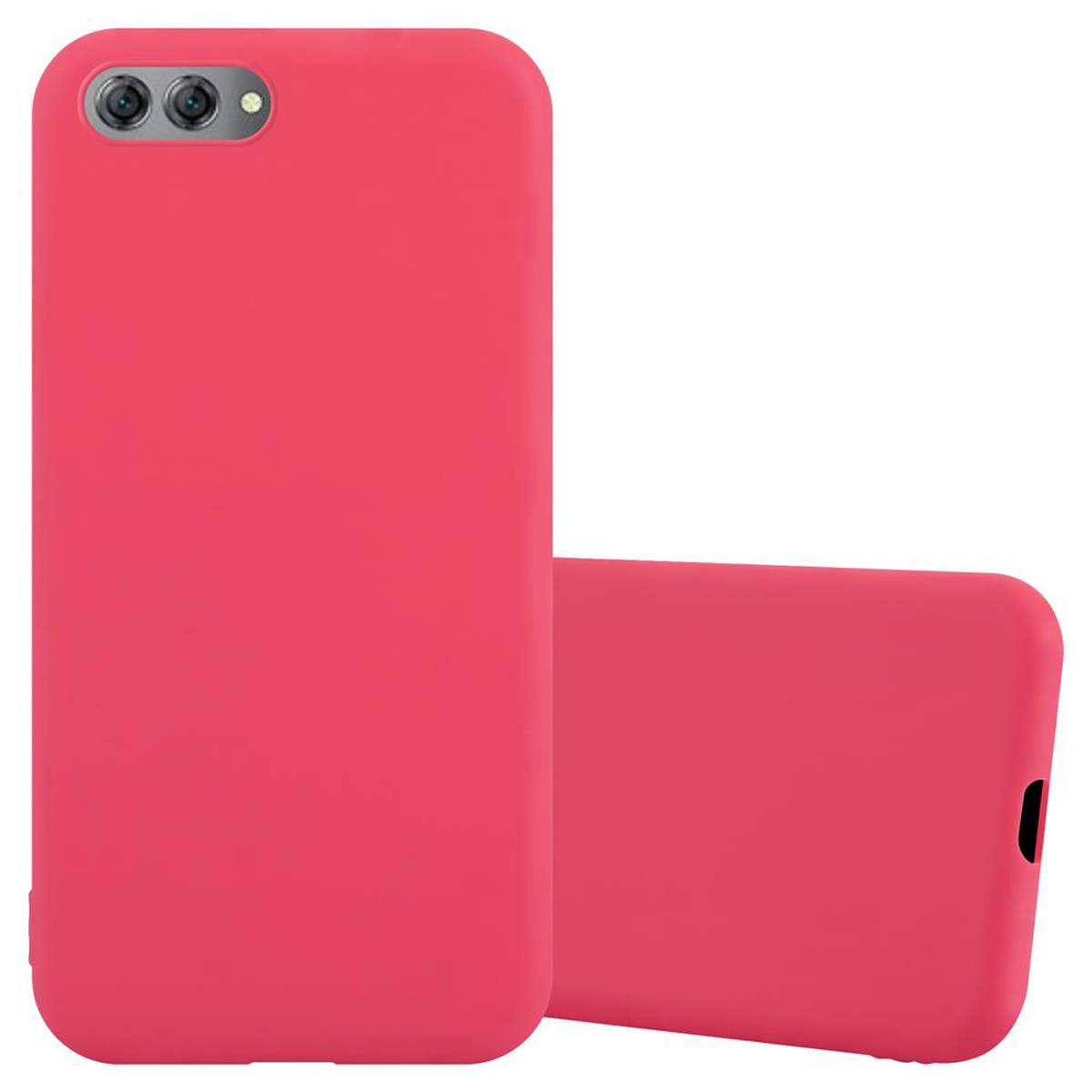 Cadorabo Hülle für Huawei NOVA 2s Schutzhülle in Rot Handyhülle TPU Silikon Etui Case Cover