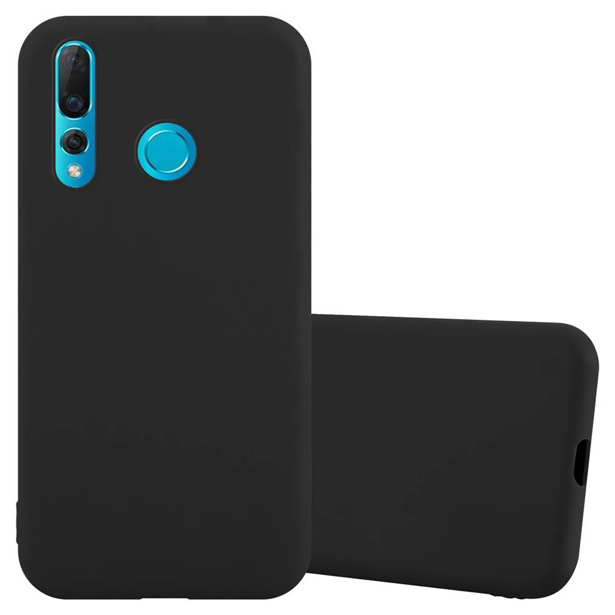 Cadorabo Hülle für Huawei NOVA 4 Schutzhülle in Schwarz Handyhülle TPU Silikon Etui Case Cover