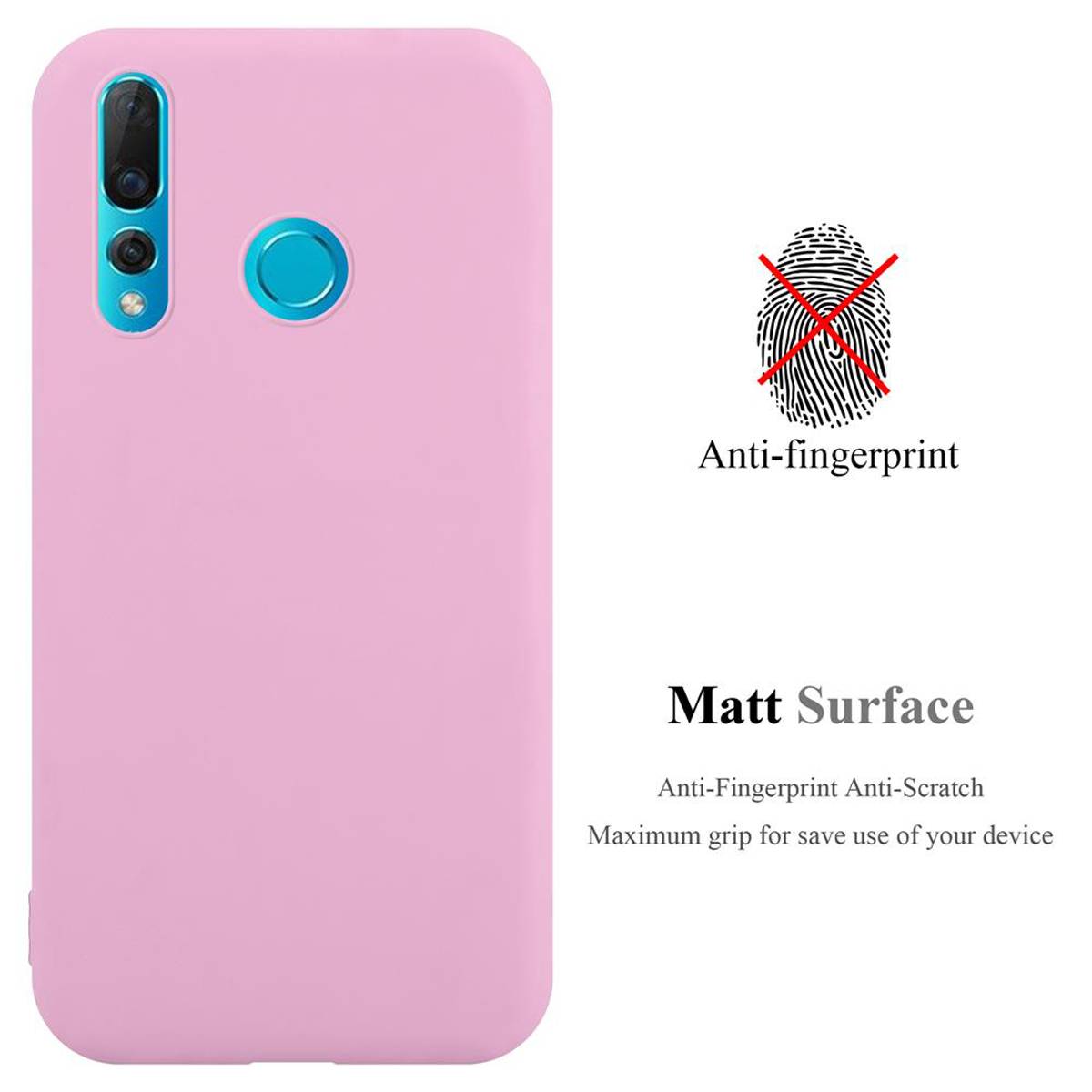 Cadorabo Hülle für Huawei NOVA 4 Schutzhülle in Rosa Handyhülle TPU Silikon Etui Case Cover
