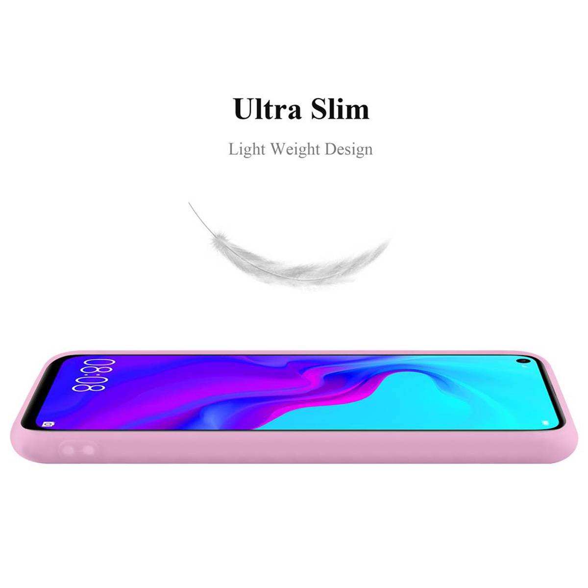 Cadorabo Hülle für Huawei NOVA 4 Schutzhülle in Rosa Handyhülle TPU Silikon Etui Case Cover