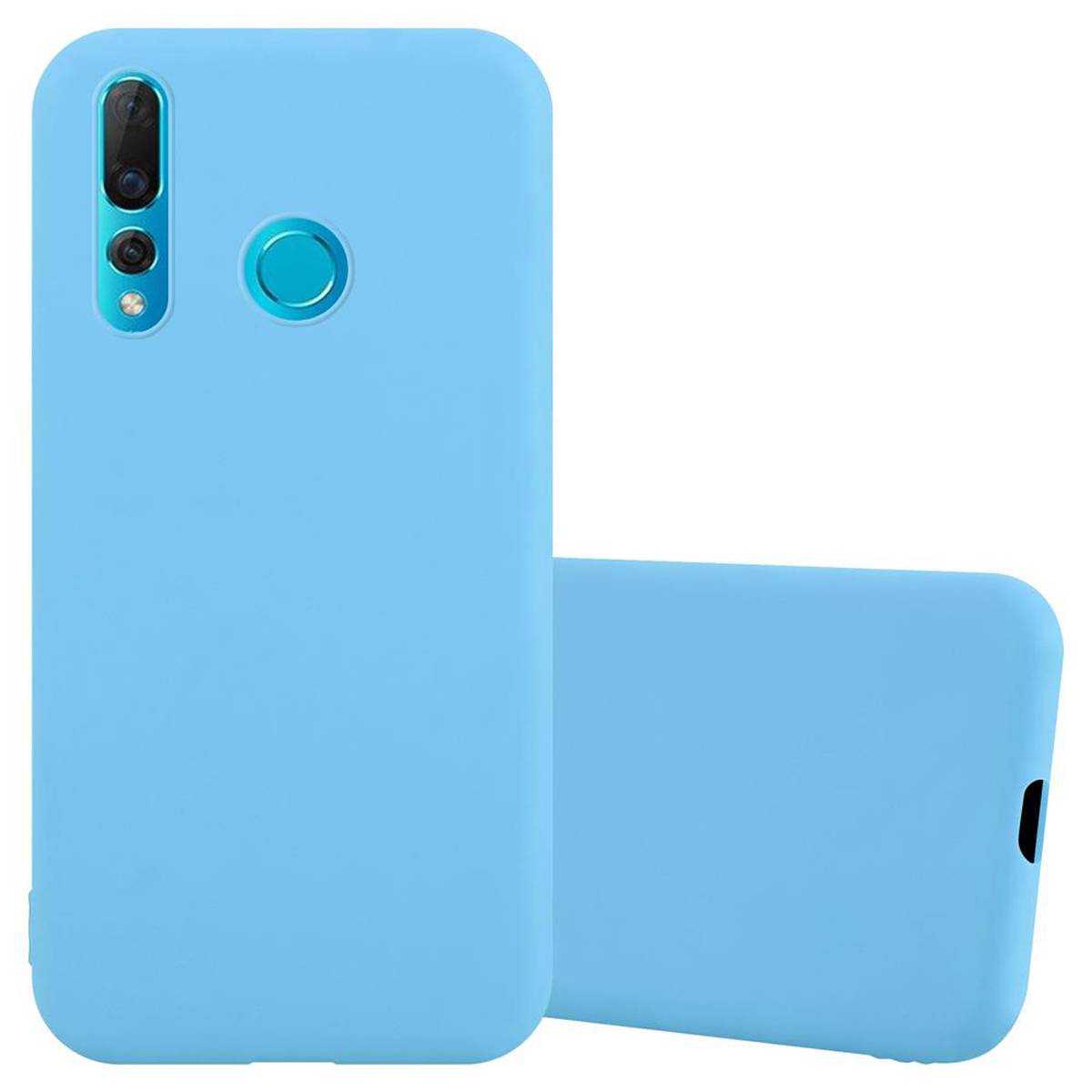 Cadorabo Hülle für Huawei NOVA 4 Schutzhülle in Blau Handyhülle TPU Silikon Etui Case Cover