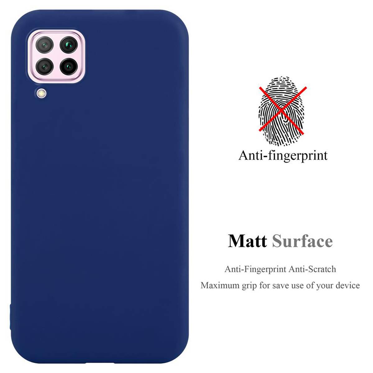 Cadorabo Hülle für Huawei NOVA 6 SE / P40 LITE / NOVA 7i Schutzhülle in Blau Handyhülle TPU Silikon Etui Case Cover