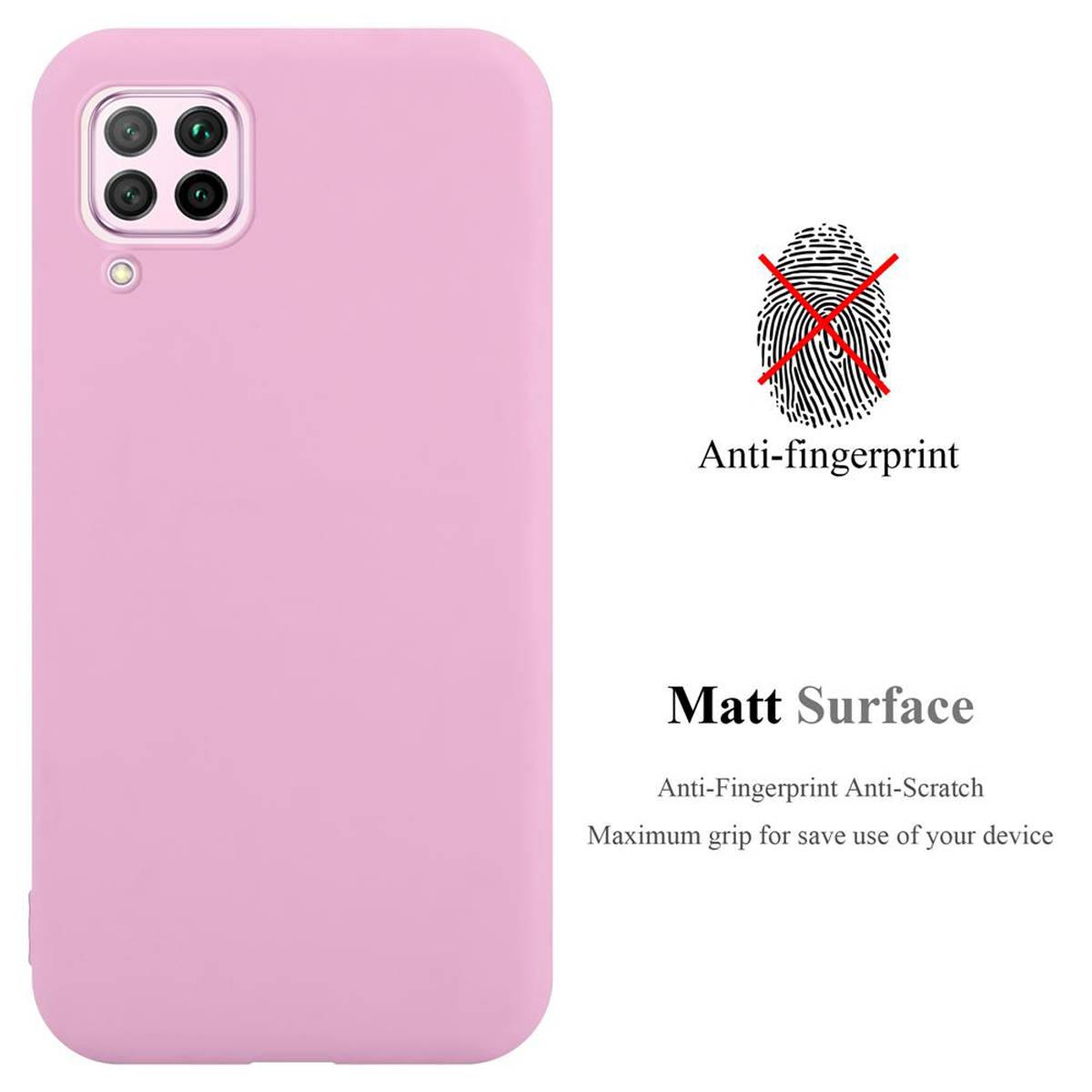 Cadorabo Hülle für Huawei NOVA 6 SE / P40 LITE / NOVA 7i Schutzhülle in Rosa Handyhülle TPU Silikon Etui Case Cover