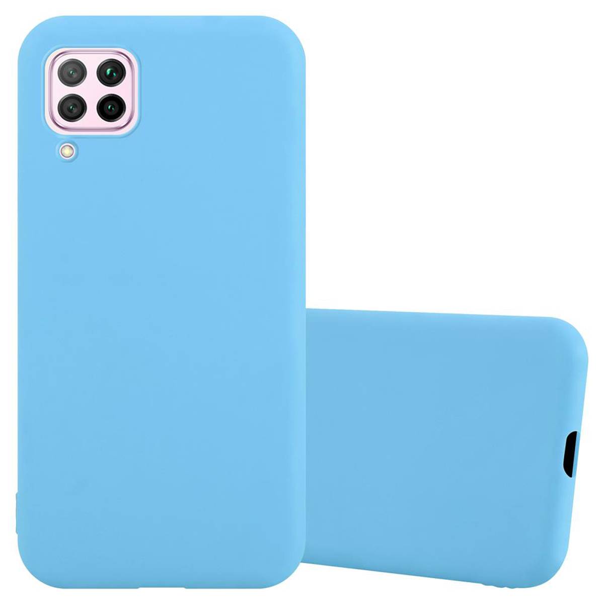 Cadorabo Hülle für Huawei NOVA 6 SE / P40 LITE / NOVA 7i Schutzhülle in Blau Handyhülle TPU Silikon Etui Case Cover