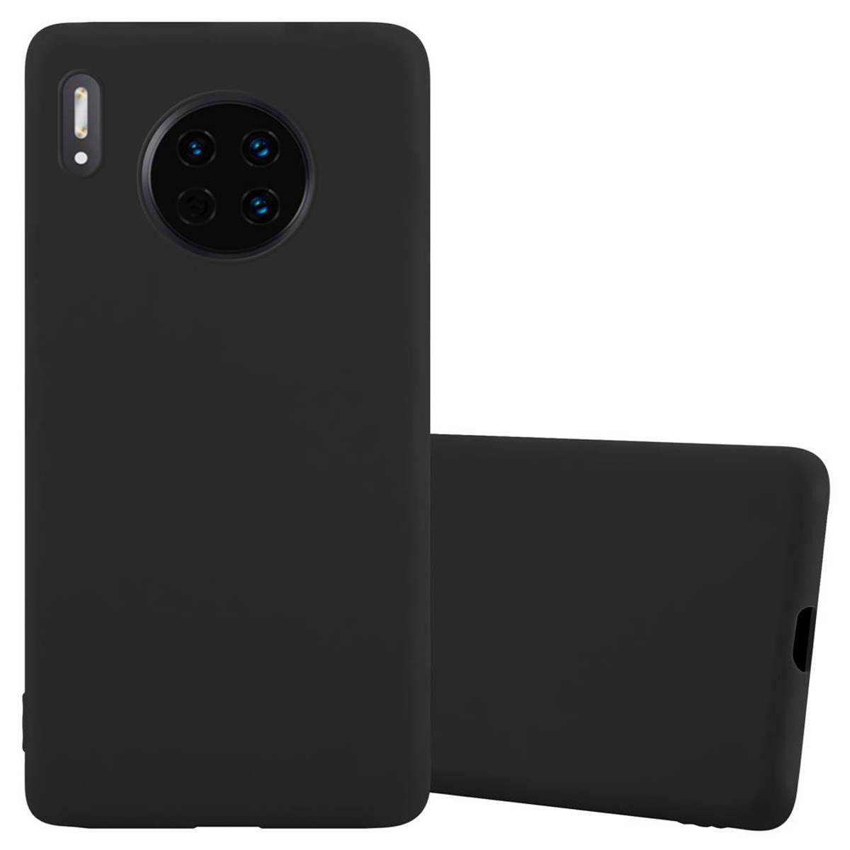 Cadorabo Hülle für Huawei MATE 30 Schutzhülle in Schwarz Handyhülle TPU Silikon Etui Case Cover