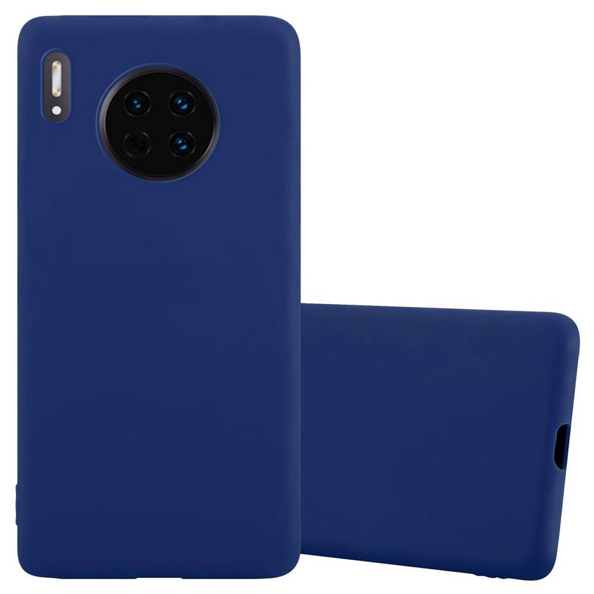 Cadorabo Hülle für Huawei MATE 30 Schutzhülle in Blau Handyhülle TPU Silikon Etui Case Cover
