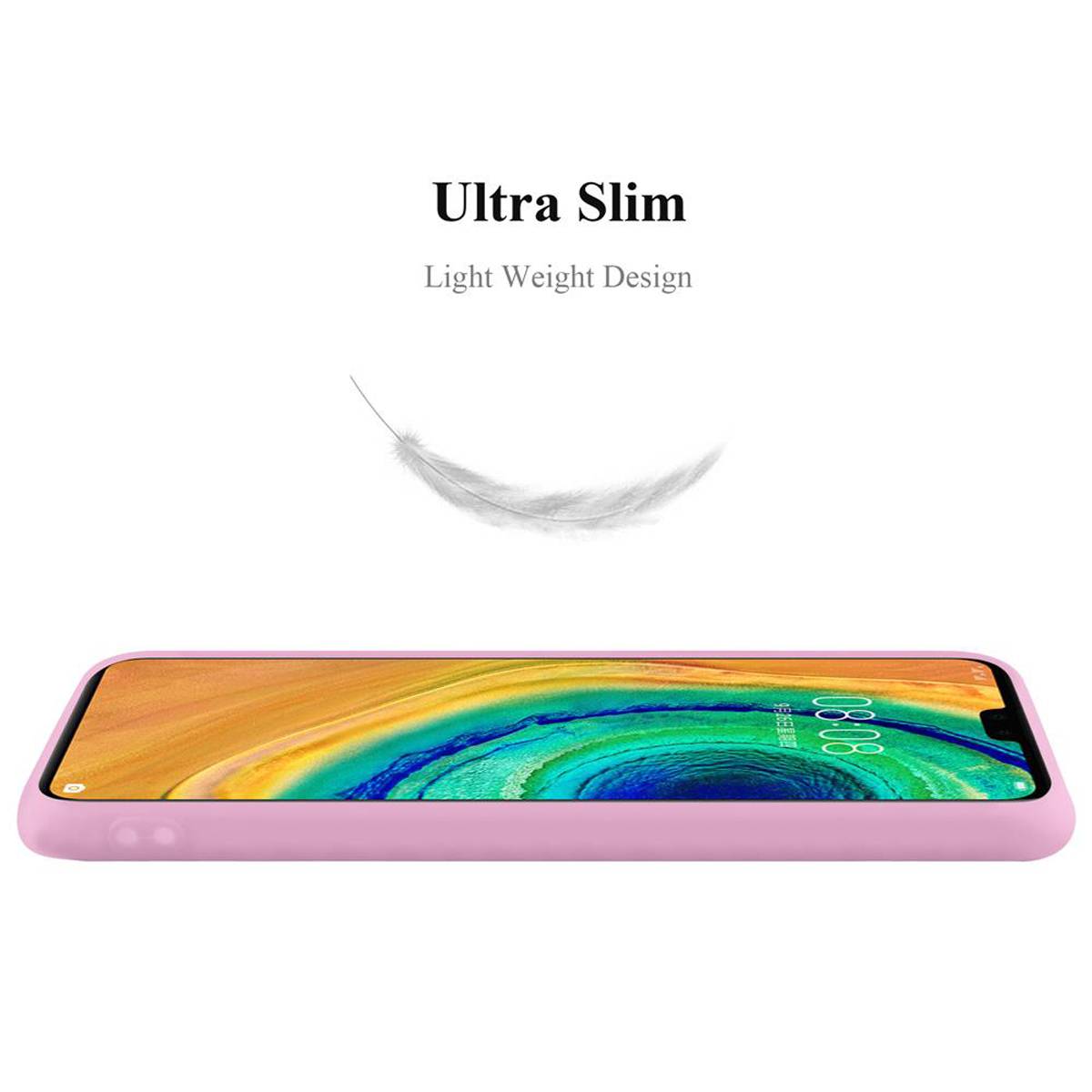 Cadorabo Hülle für Huawei MATE 30 Schutzhülle in Rosa Handyhülle TPU Silikon Etui Case Cover