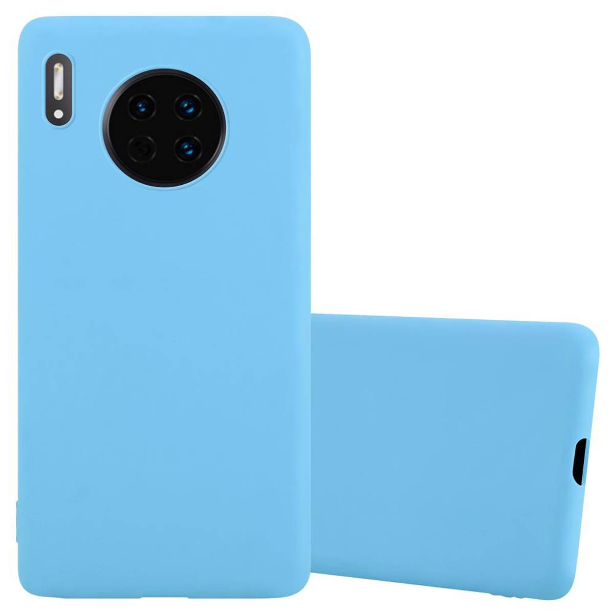 Cadorabo Hülle für Huawei MATE 30 Schutzhülle in Blau Handyhülle TPU Silikon Etui Case Cover