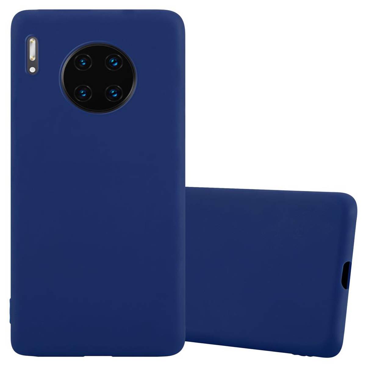 Cadorabo Hülle für Huawei MATE 30 PRO Schutzhülle in Blau Handyhülle TPU Silikon Etui Case Cover