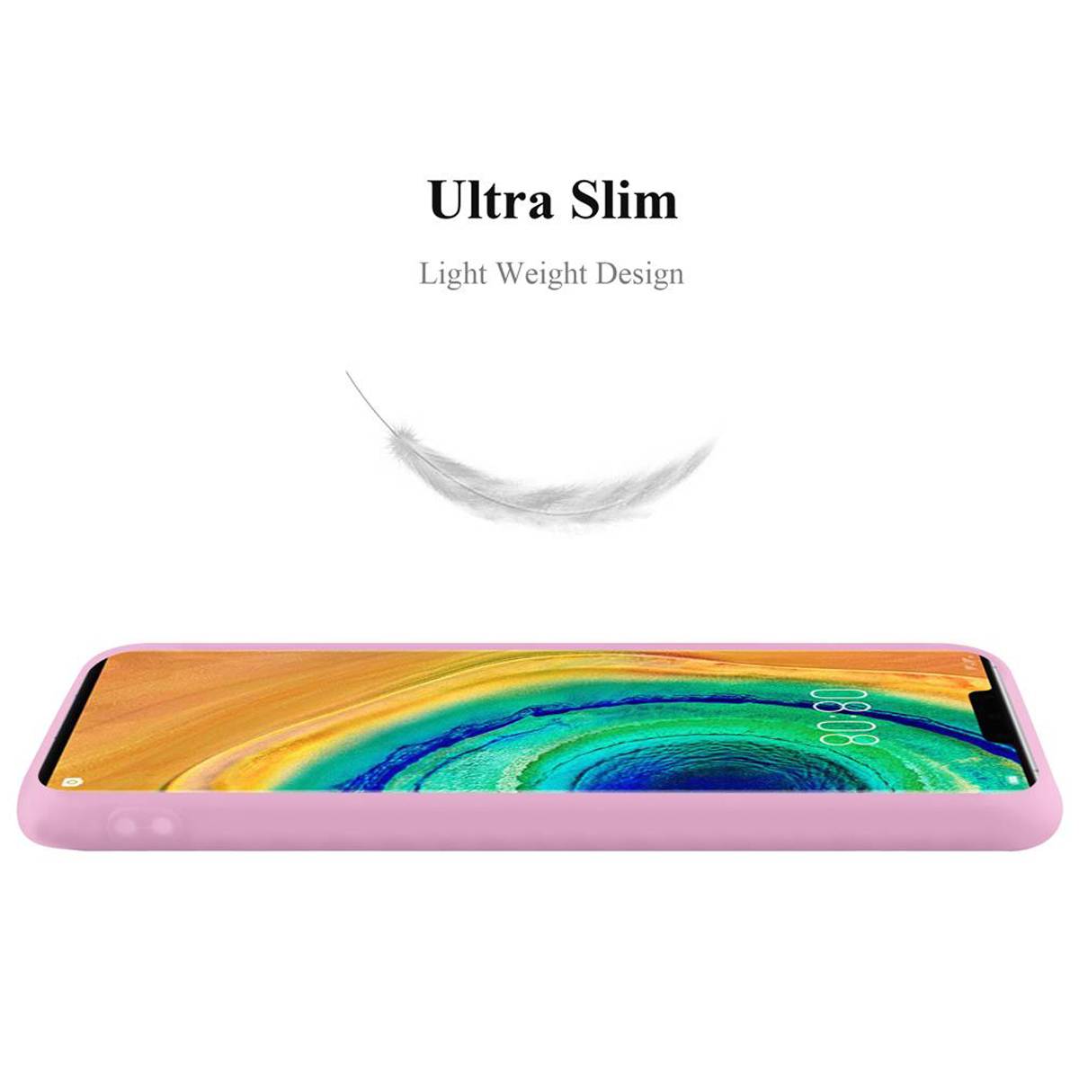 Cadorabo Hülle für Huawei MATE 30 PRO Schutzhülle in Rosa Handyhülle TPU Silikon Etui Case Cover