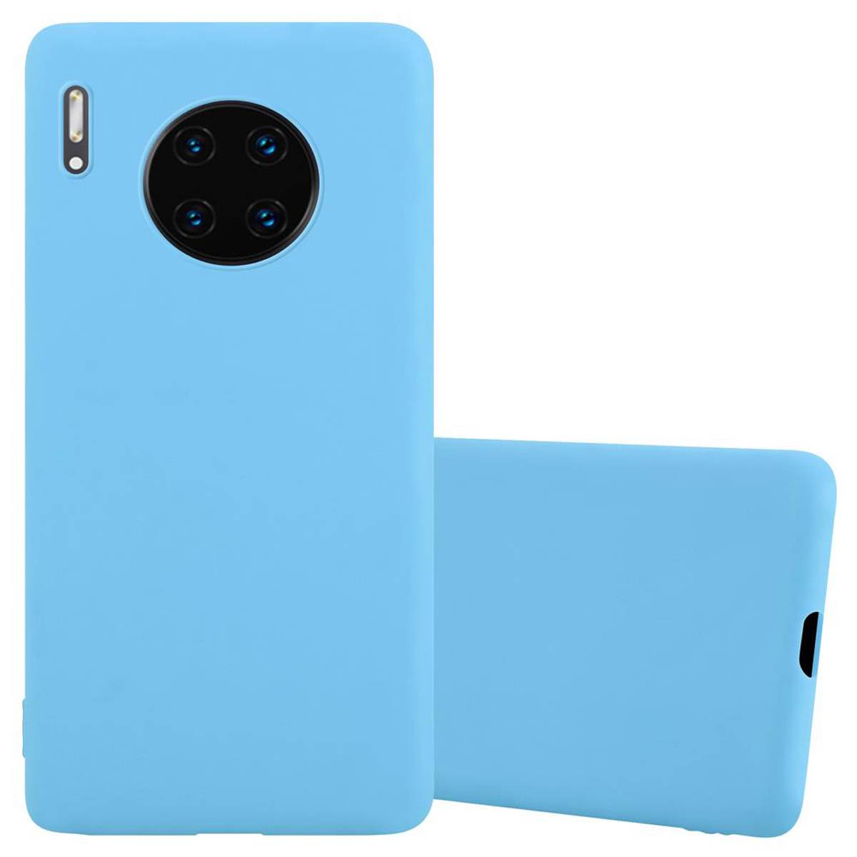 Cadorabo Hülle für Huawei MATE 30 PRO Schutzhülle in Blau Handyhülle TPU Silikon Etui Case Cover