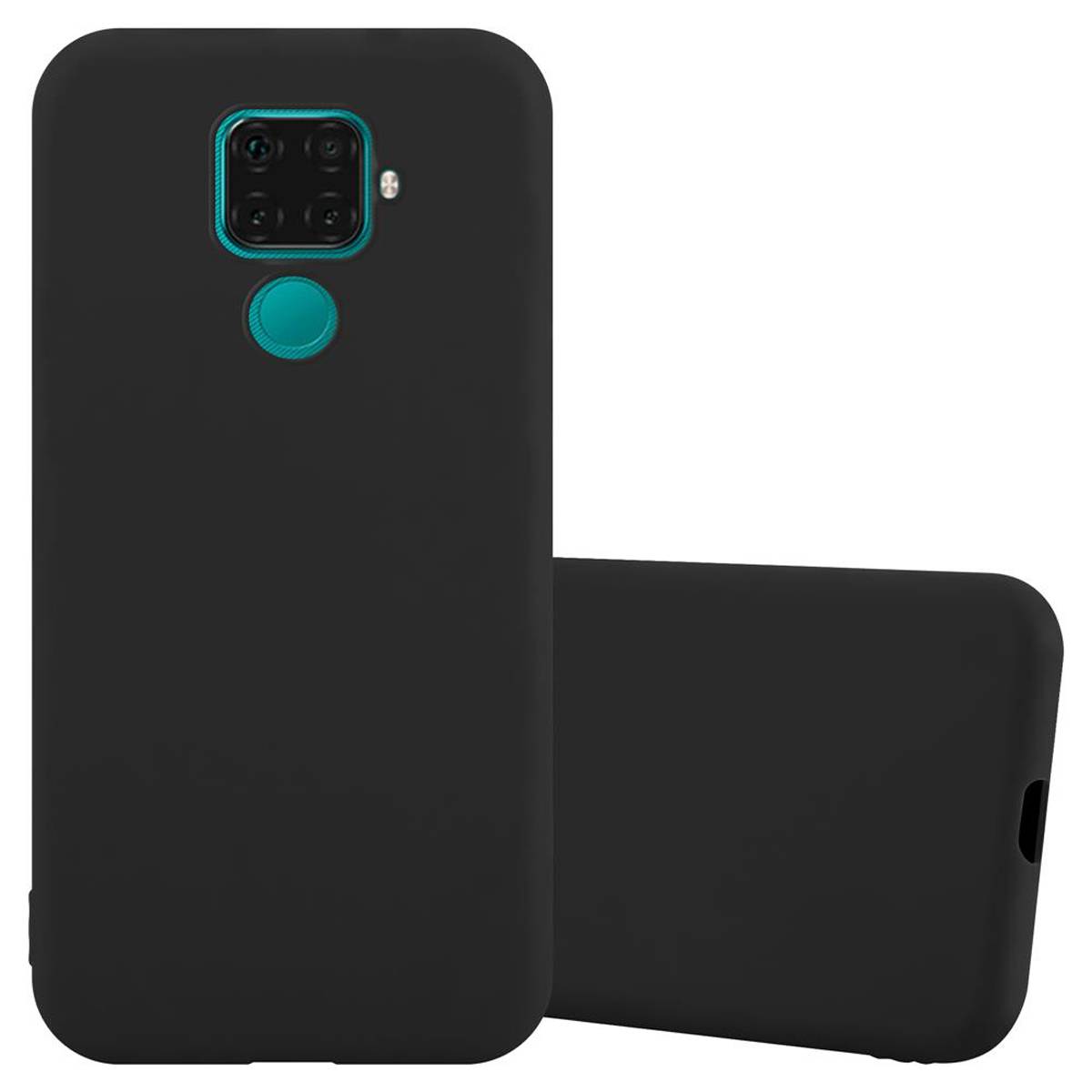 Cadorabo Hülle für Huawei MATE 30 LITE Schutzhülle in Schwarz Handyhülle TPU Silikon Etui Case Cover