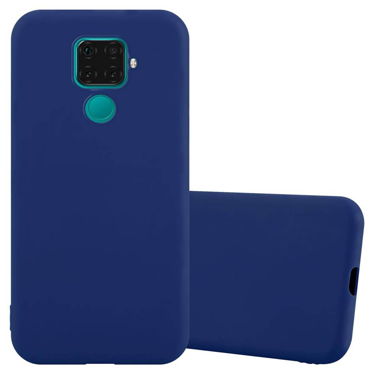 Cadorabo Hülle für Huawei MATE 30 LITE Schutzhülle in Blau Handyhülle TPU Silikon Etui Case Cover