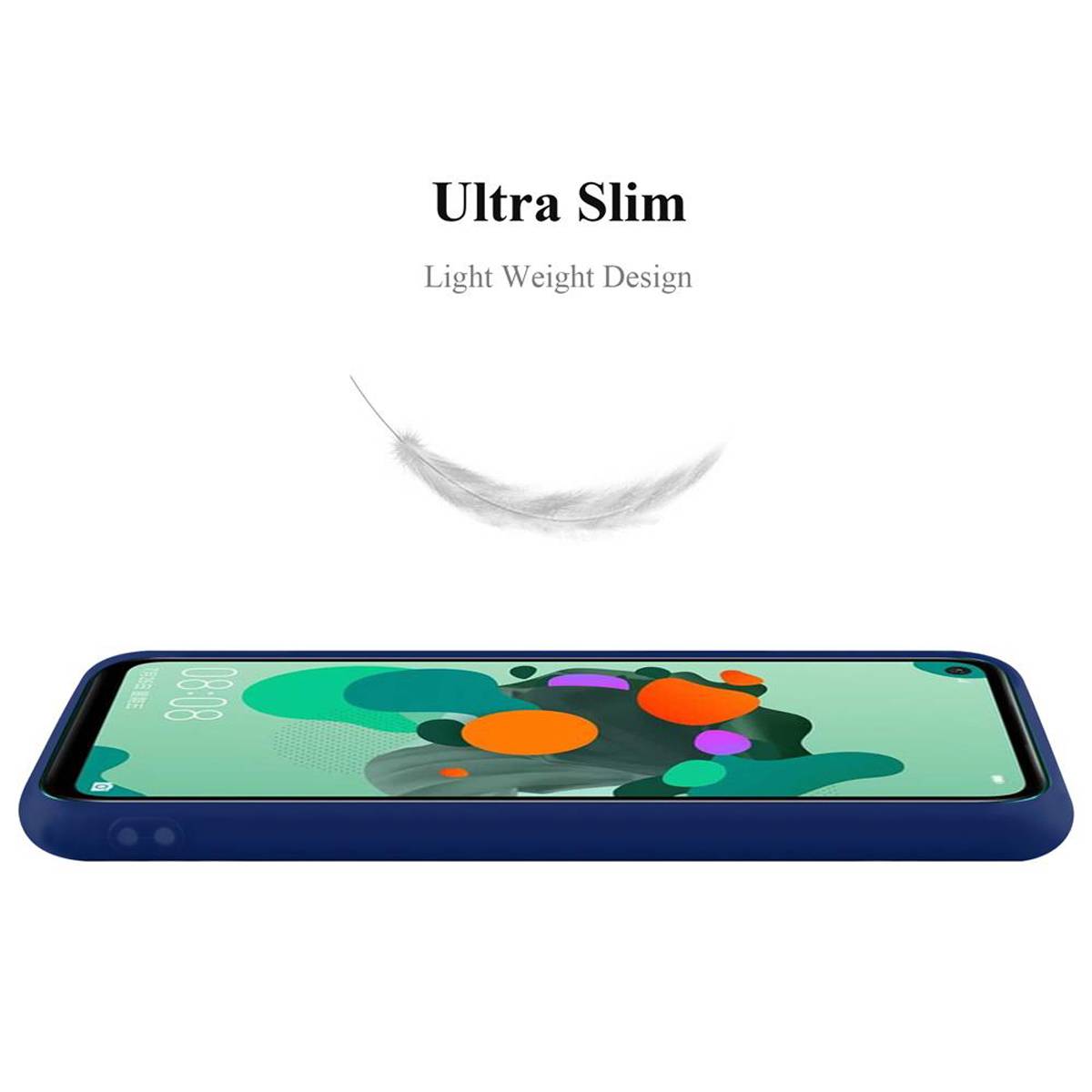 Cadorabo Hülle für Huawei MATE 30 LITE Schutzhülle in Blau Handyhülle TPU Silikon Etui Case Cover