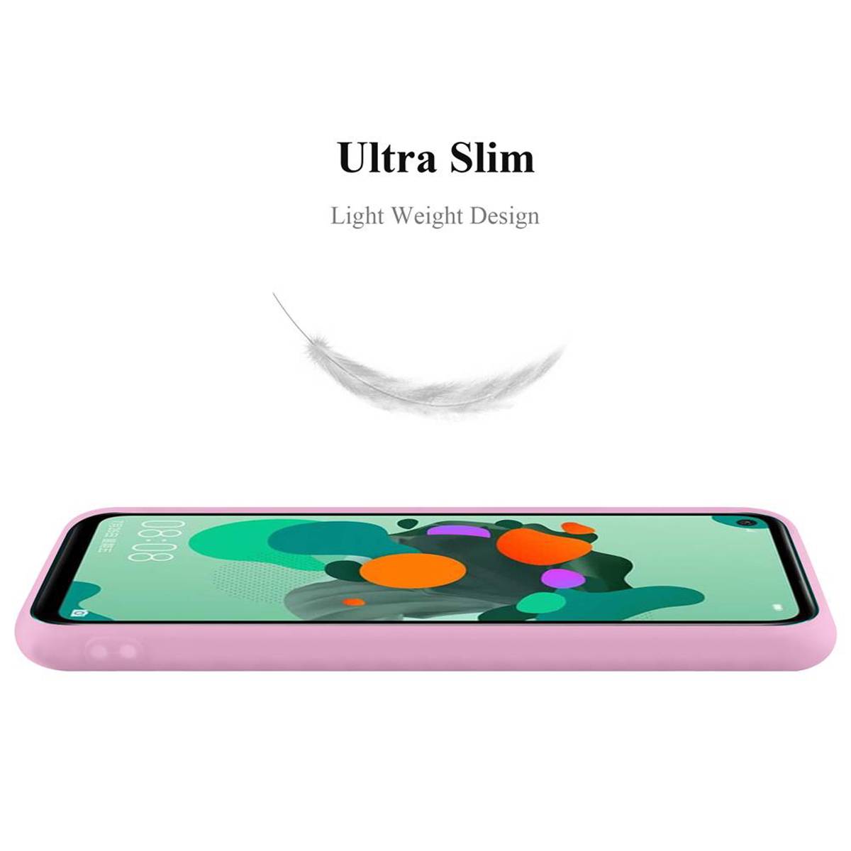 Cadorabo Hülle für Huawei MATE 30 LITE Schutzhülle in Rosa Handyhülle TPU Silikon Etui Case Cover