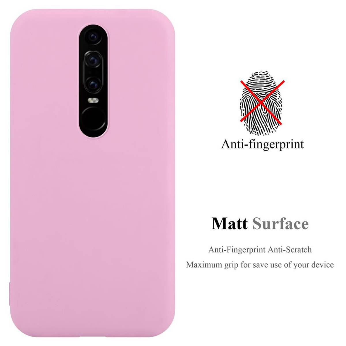 Cadorabo Hülle für Huawei MATE RS Schutzhülle in Rosa Handyhülle TPU Silikon Etui Case Cover