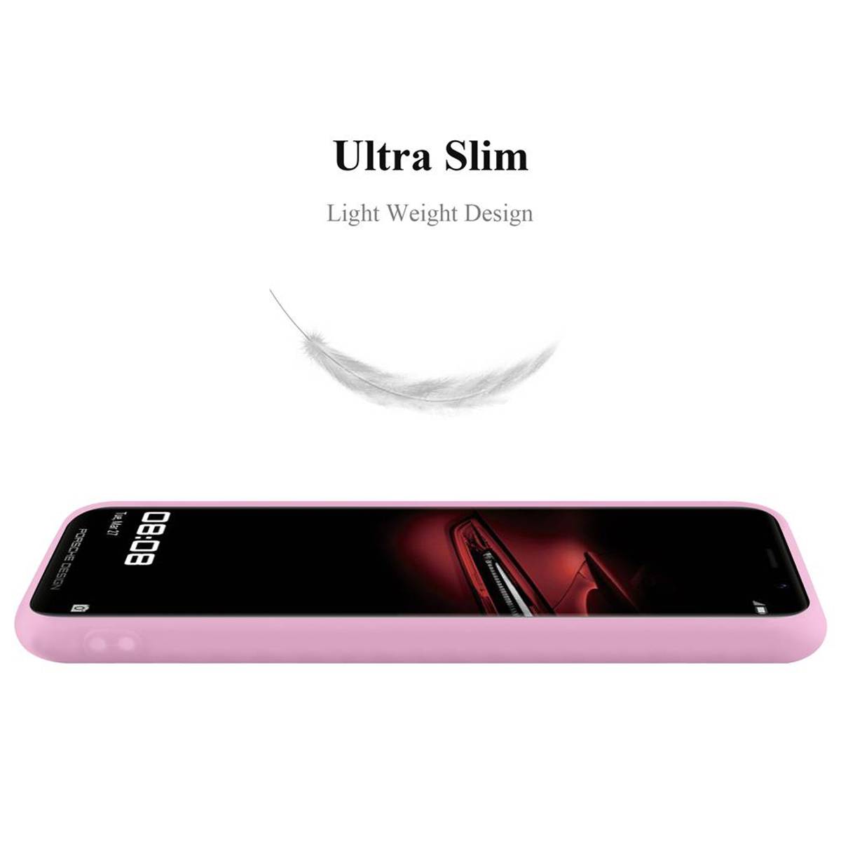 Cadorabo Hülle für Huawei MATE RS Schutzhülle in Rosa Handyhülle TPU Silikon Etui Case Cover