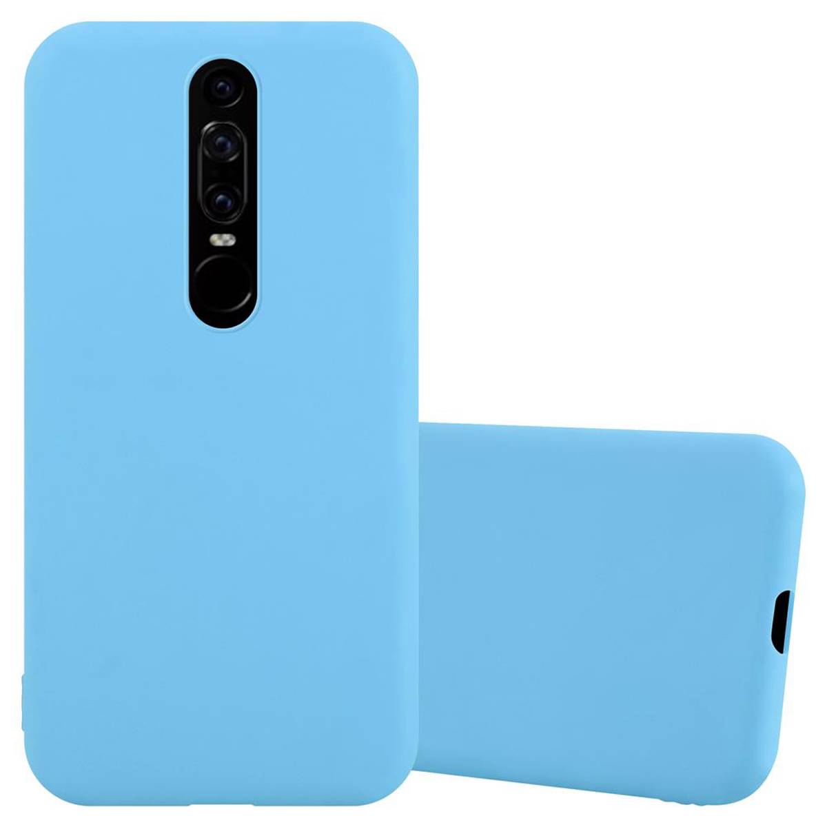 Cadorabo Hülle für Huawei MATE RS Schutzhülle in Blau Handyhülle TPU Silikon Etui Case Cover