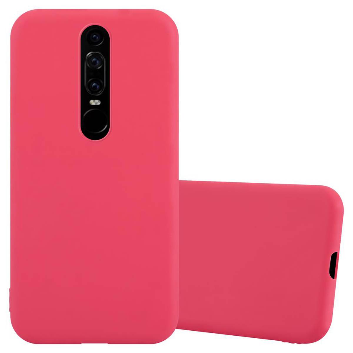 Cadorabo Hülle für Huawei MATE RS Schutzhülle in Rot Handyhülle TPU Silikon Etui Case Cover