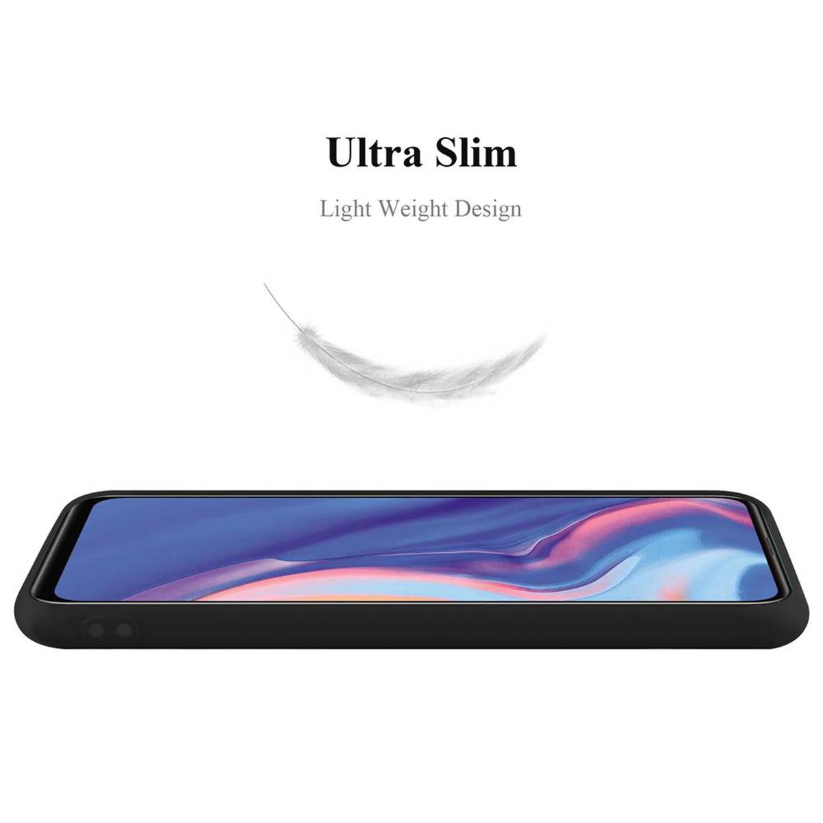 Cadorabo Hülle für Huawei P SMART Z / Y9 PRIME 2019 / Enjoy 10 PLUS Schutzhülle in Schwarz Handyhülle TPU Silikon Etui