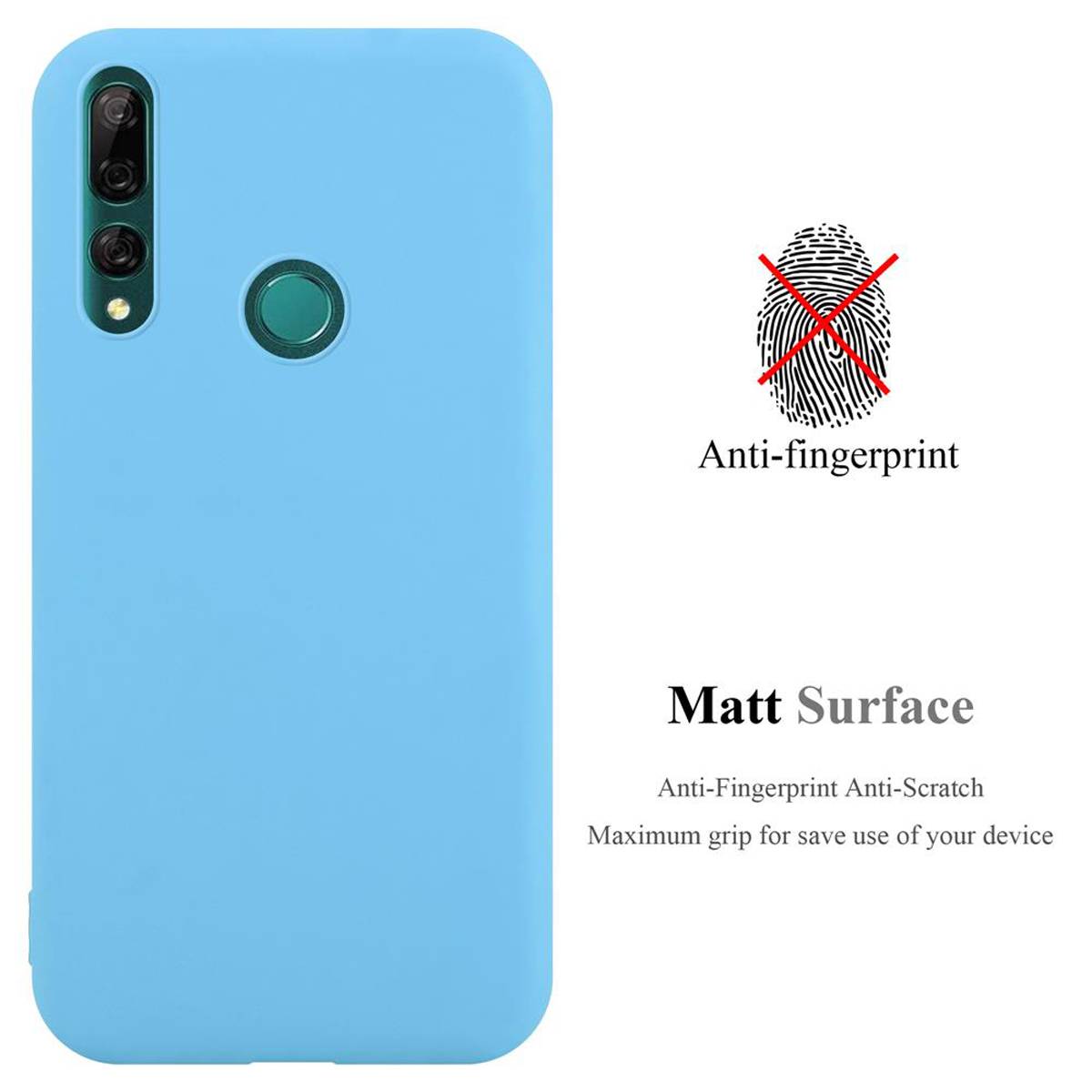 Cadorabo Hülle für Huawei P SMART Z / Y9 PRIME 2019 / Enjoy 10 PLUS Schutzhülle in Blau Handyhülle TPU Silikon Etui Case