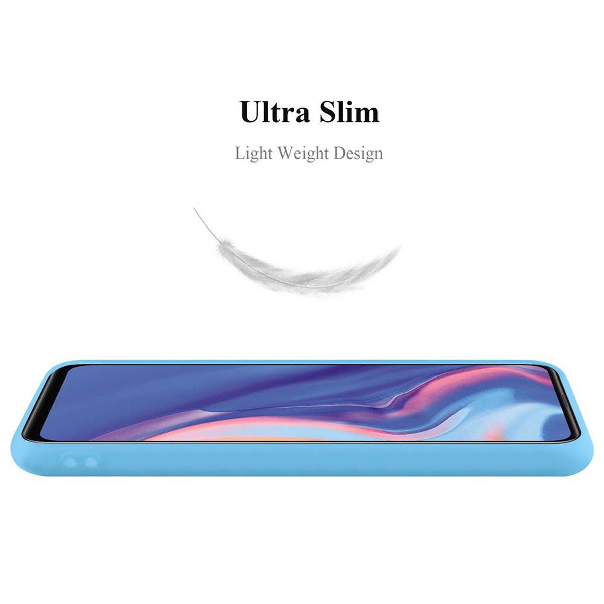 Cadorabo Hülle für Huawei P SMART Z / Y9 PRIME 2019 / Enjoy 10 PLUS Schutzhülle in Blau Handyhülle TPU Silikon Etui Case
