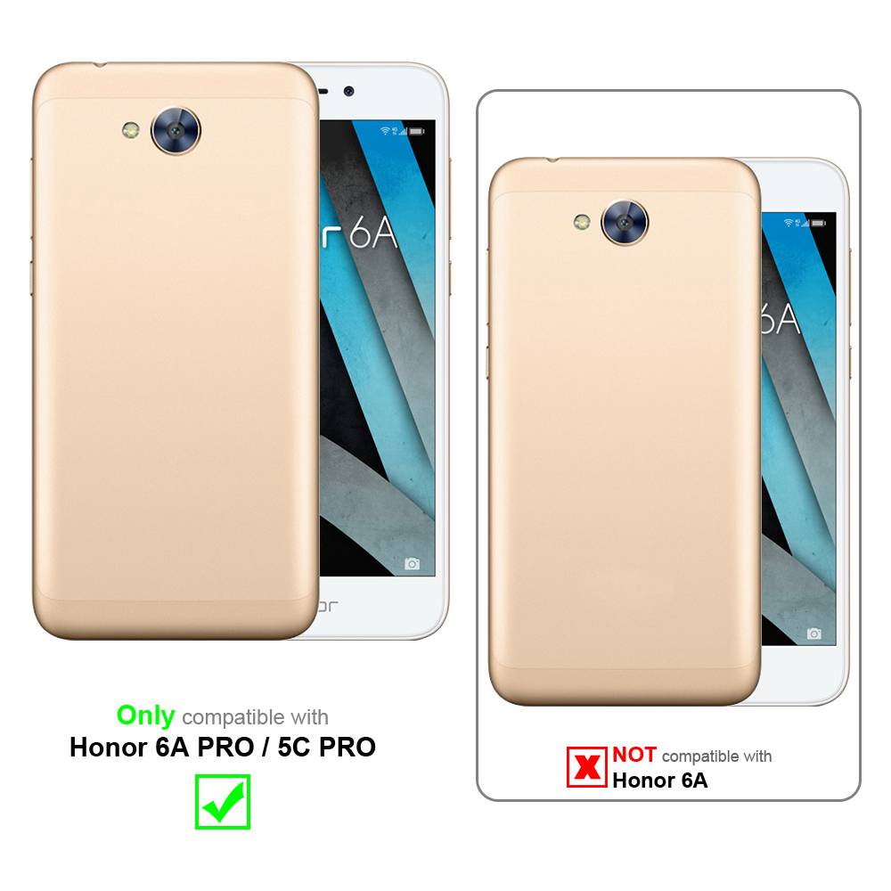 Cadorabo Hülle für Honor 6A PRO / 5C PRO Schutzhülle in Blau Handyhülle TPU Silikon Etui Case Cover