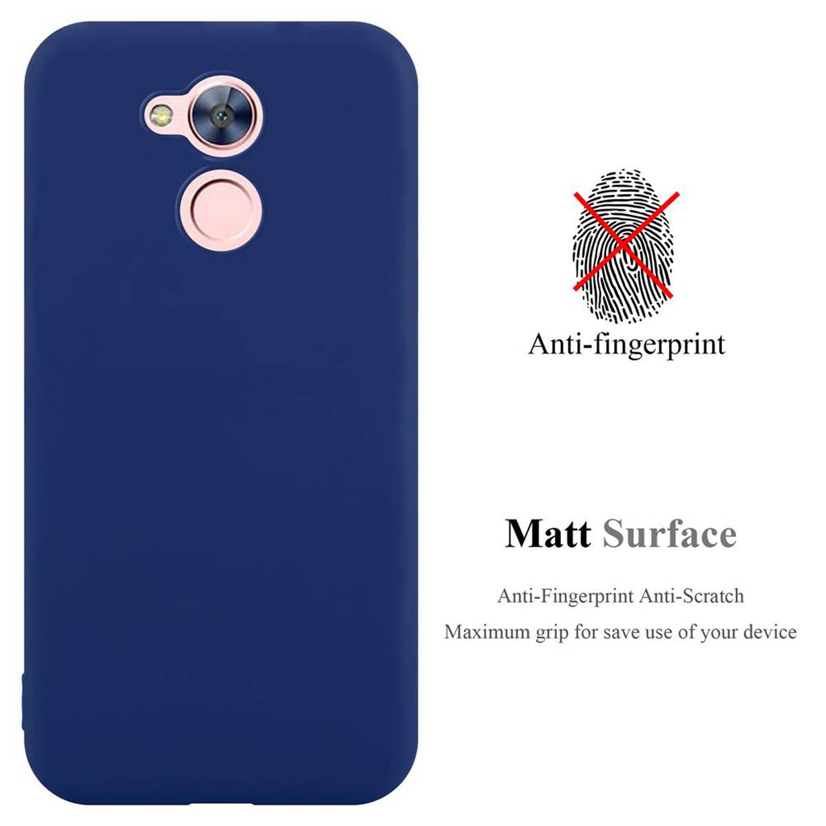 Cadorabo Hülle für Honor 6A PRO / 5C PRO Schutzhülle in Blau Handyhülle TPU Silikon Etui Case Cover
