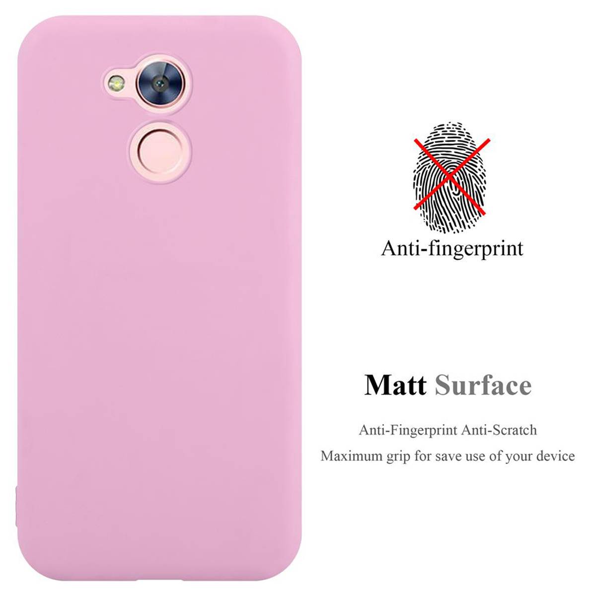 Cadorabo Hülle für Honor 6A PRO / 5C PRO Schutzhülle in Rosa Handyhülle TPU Silikon Etui Case Cover