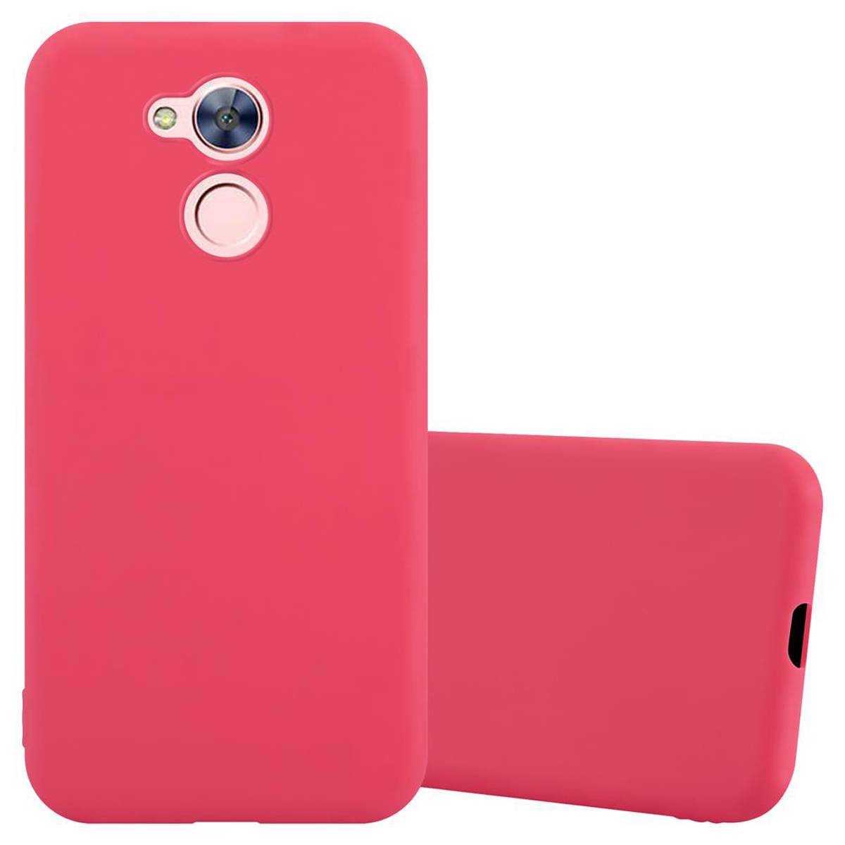 Cadorabo Hülle für Honor 6A PRO / 5C PRO Schutzhülle in Rot Handyhülle TPU Silikon Etui Case Cover