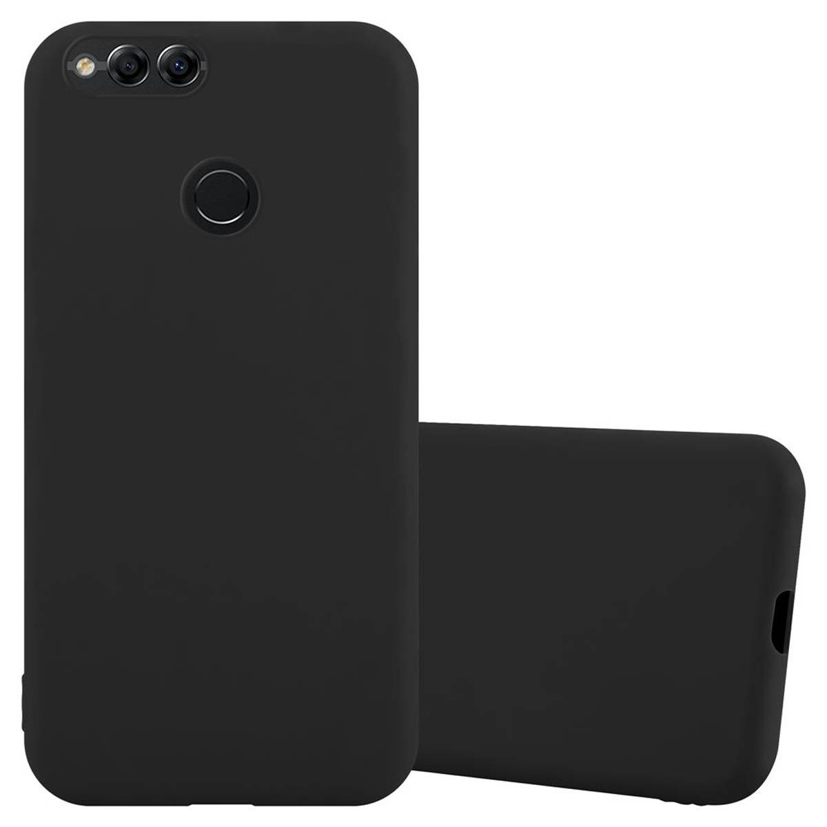 Cadorabo Hülle für Honor 7X Schutzhülle in Schwarz Handyhülle TPU Silikon Etui Case Cover
