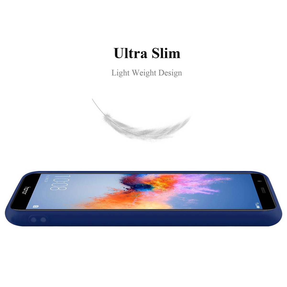 Cadorabo Hülle für Honor 7X Schutzhülle in Blau Handyhülle TPU Silikon Etui Case Cover
