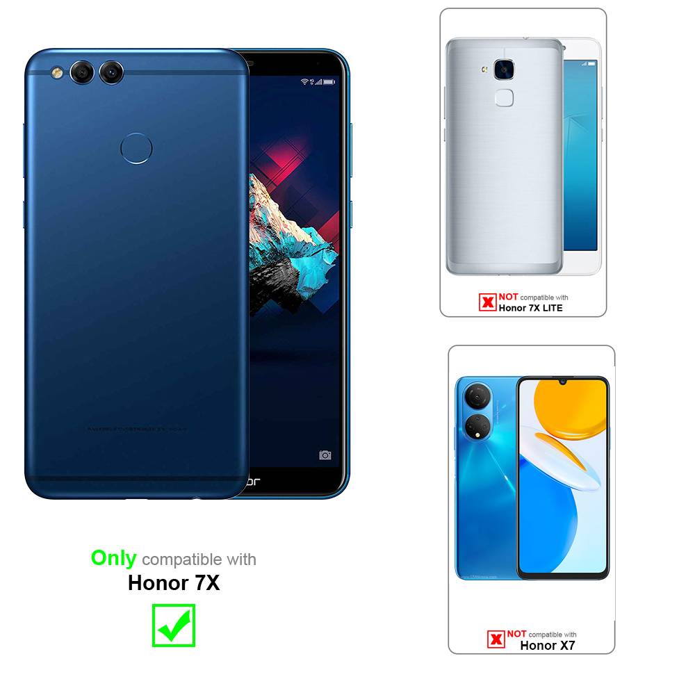 Cadorabo Hülle für Honor 7X Schutzhülle in Blau Handyhülle TPU Silikon Etui Case Cover