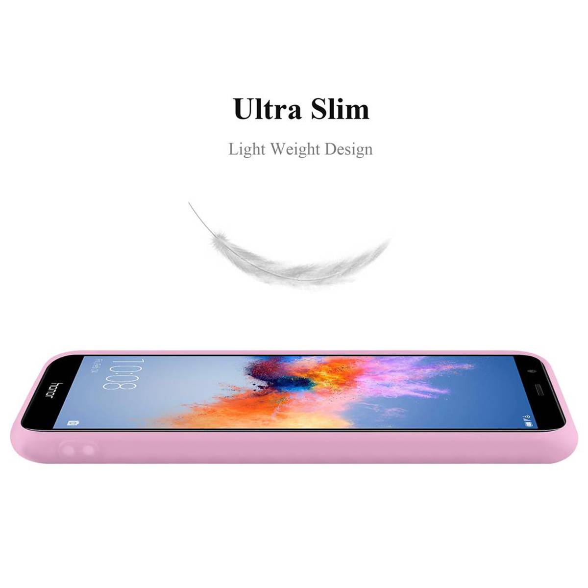Cadorabo Hülle für Honor 7X Schutzhülle in Rosa Handyhülle TPU Silikon Etui Case Cover