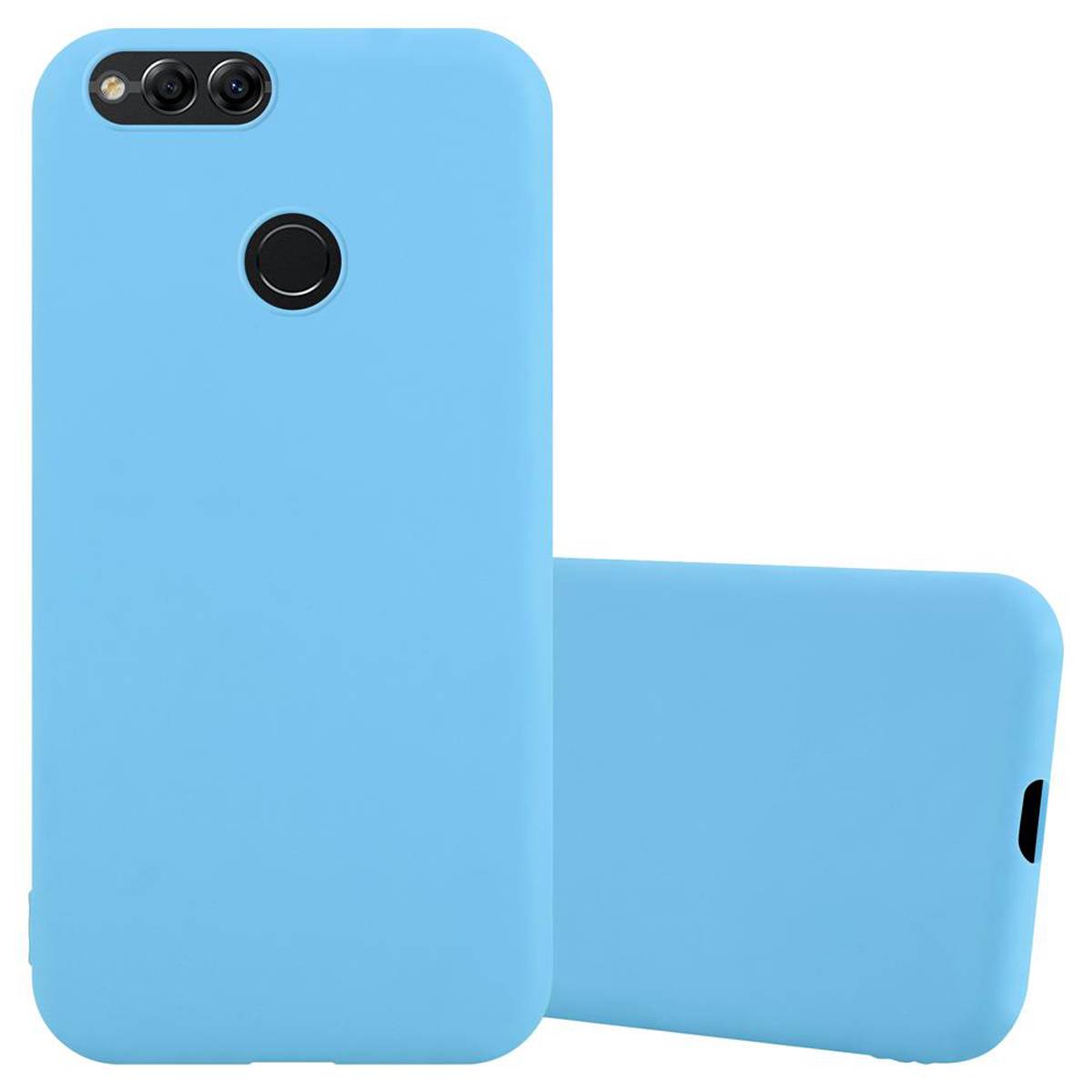 Cadorabo Hülle für Honor 7X Schutzhülle in Blau Handyhülle TPU Silikon Etui Case Cover