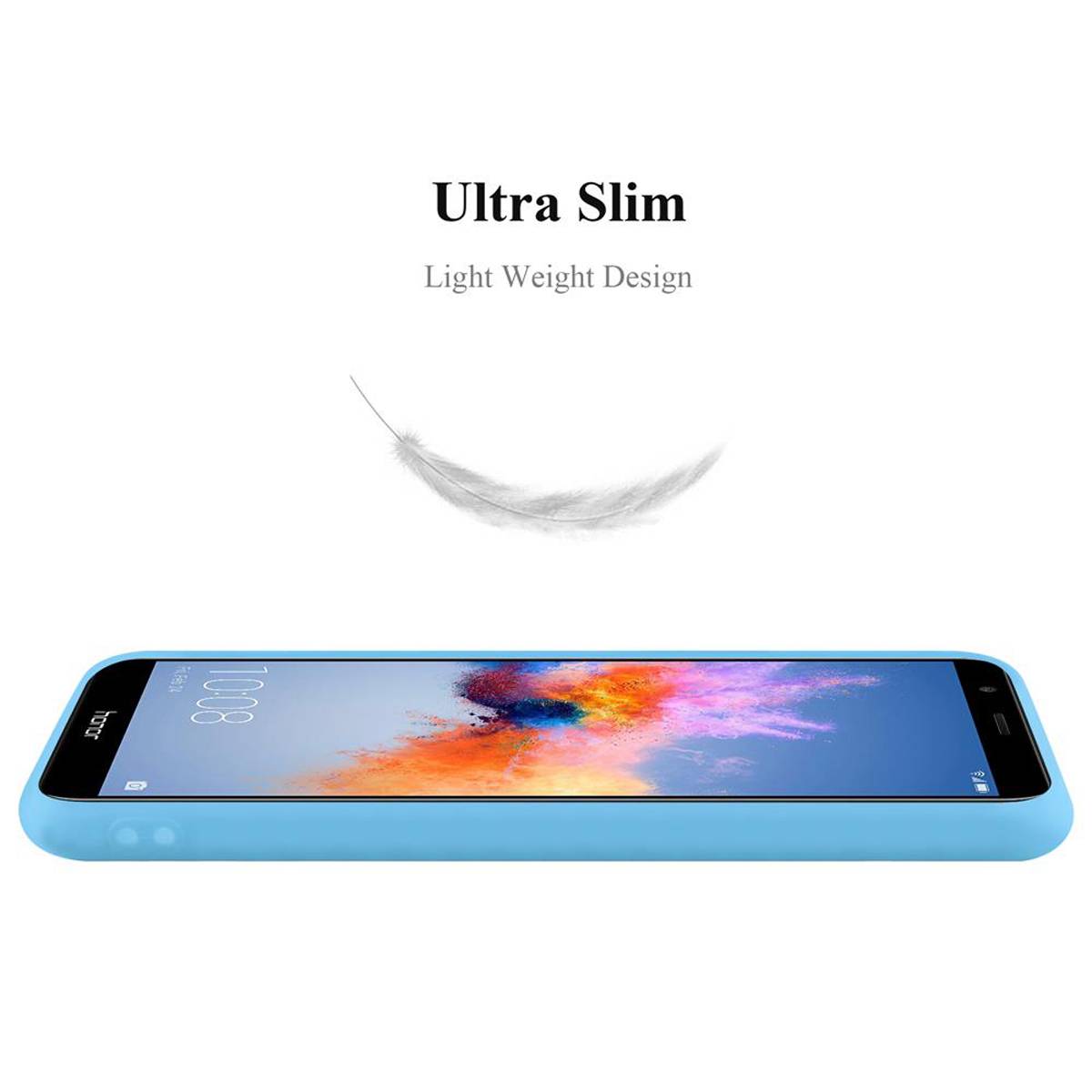 Cadorabo Hülle für Honor 7X Schutzhülle in Blau Handyhülle TPU Silikon Etui Case Cover