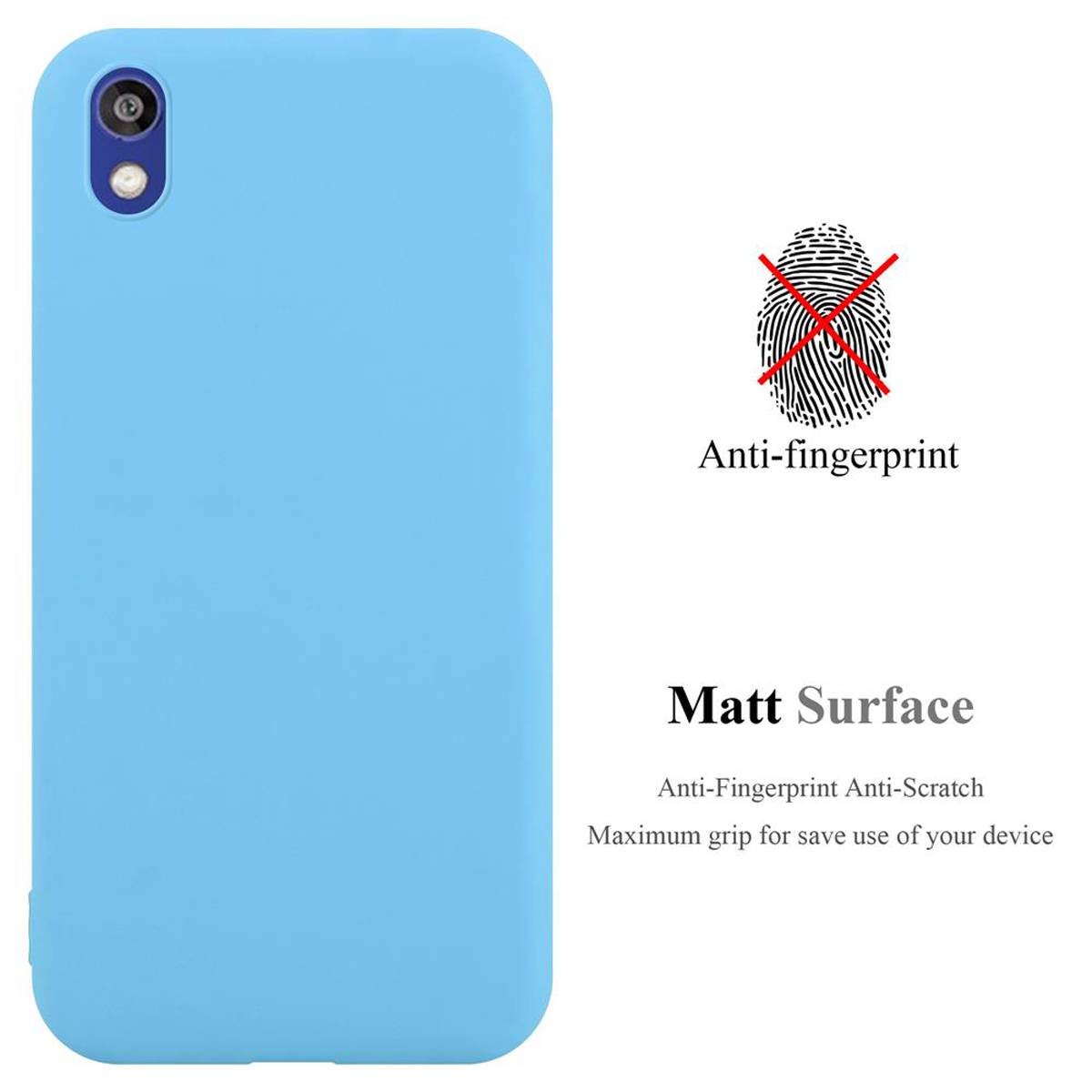 Cadorabo Hülle für Huawei Y5 2019 / Enjoy Play 8 / Honor 8S Schutzhülle in Blau Handyhülle TPU Silikon Etui Case Cover
