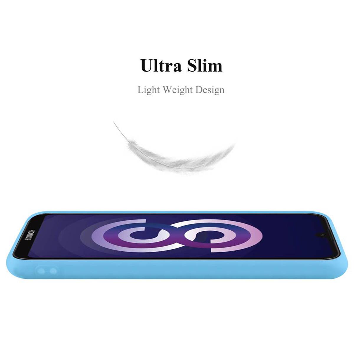 Cadorabo Hülle für Huawei Y5 2019 / Enjoy Play 8 / Honor 8S Schutzhülle in Blau Handyhülle TPU Silikon Etui Case Cover