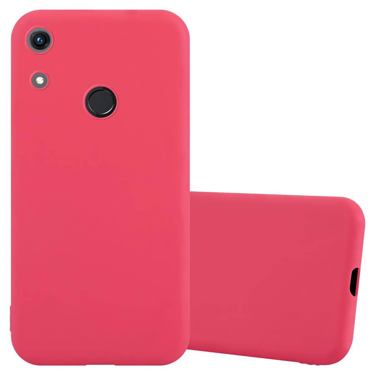 Cadorabo Hülle für Honor 8A Schutzhülle in Rot Handyhülle TPU Silikon Etui Case Cover