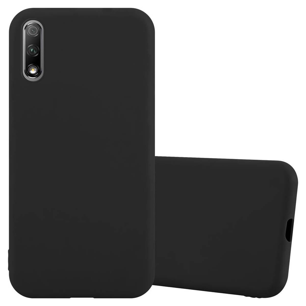 Cadorabo Hülle für Honor 9X Schutzhülle in Schwarz Handyhülle TPU Silikon Etui Case Cover
