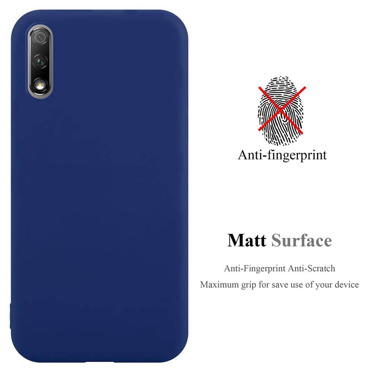 Cadorabo Hülle für Honor 9X Schutzhülle in Blau Handyhülle TPU Silikon Etui Case Cover
