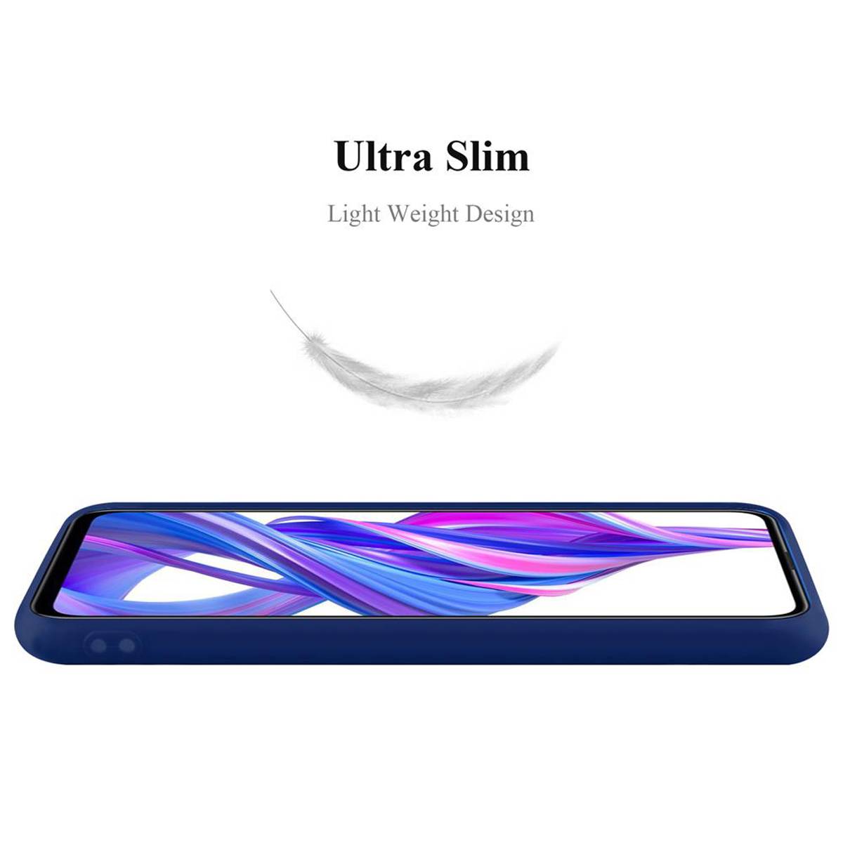 Cadorabo Hülle für Honor 9X Schutzhülle in Blau Handyhülle TPU Silikon Etui Case Cover