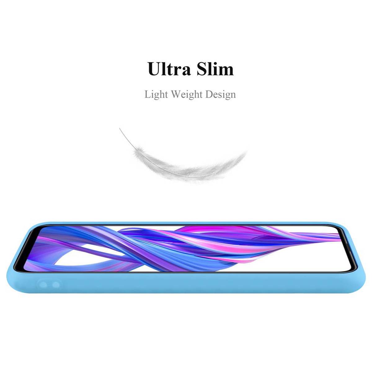 Cadorabo Hülle für Honor 9X Schutzhülle in Blau Handyhülle TPU Silikon Etui Case Cover